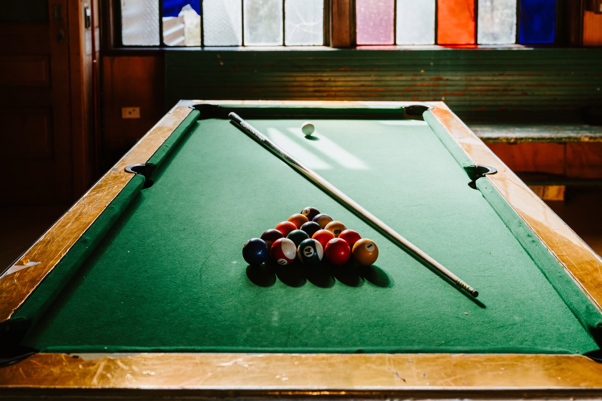 The pool table in the Station Building